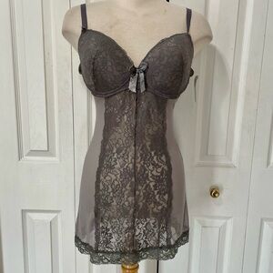 Native Gray Lace Chemise